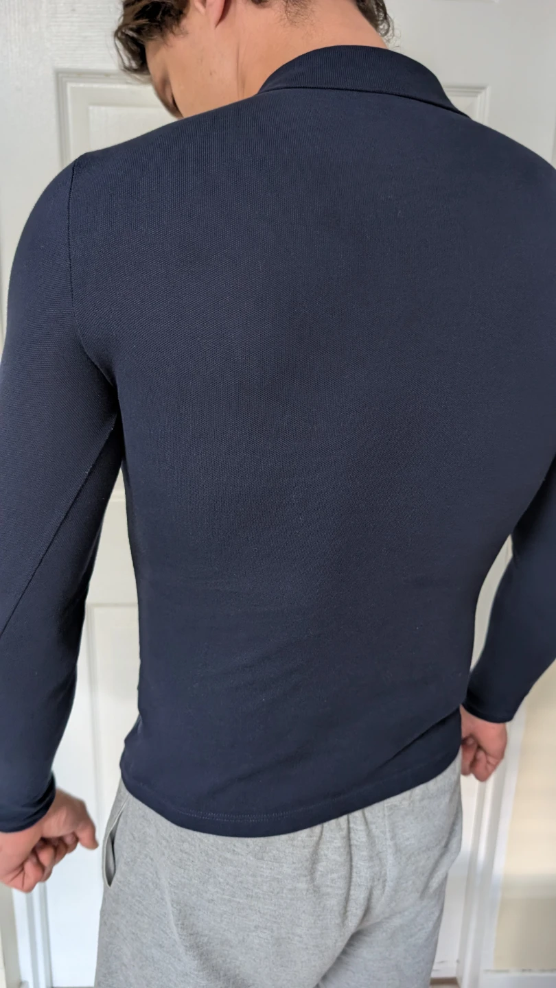 Lacoste Long Sleeve Polo Shirt - Navy Blue - photo 2