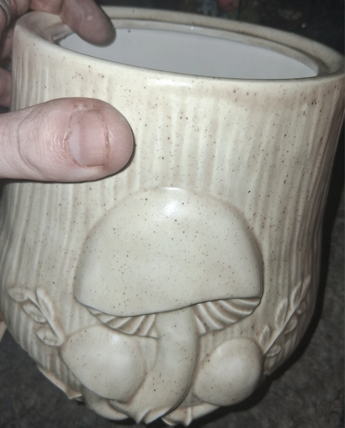 Ceramic Planter Pot with Mushroom Design