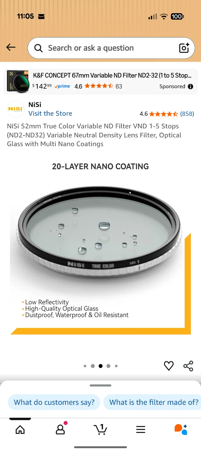 Nisi 52mm Variable ND Filter - photo 5