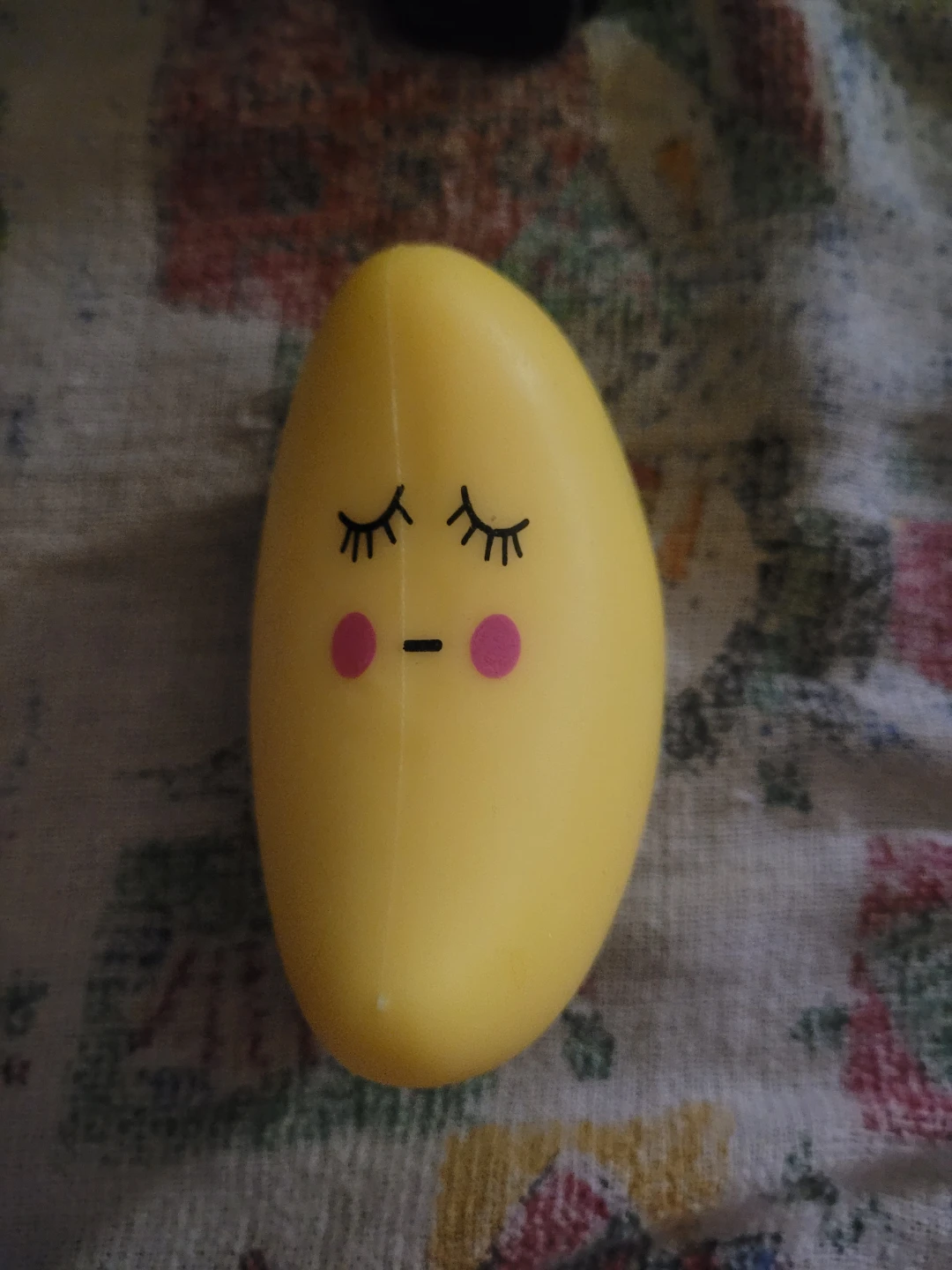 Yellow moon squishy toy