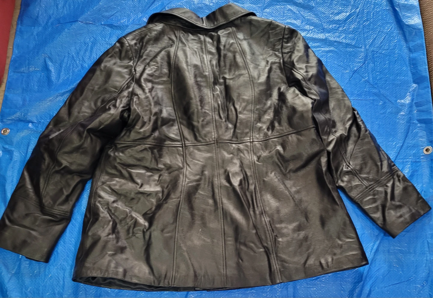 DANIEL Women's Black Leather Jacket 3XL - photo 2