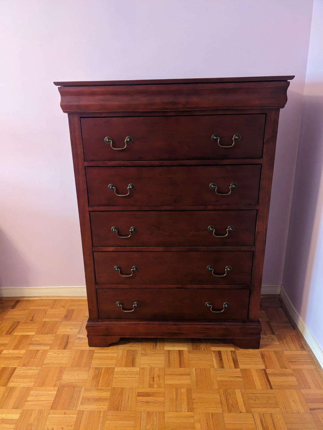 Dark Wood 5-Drawer Dresser