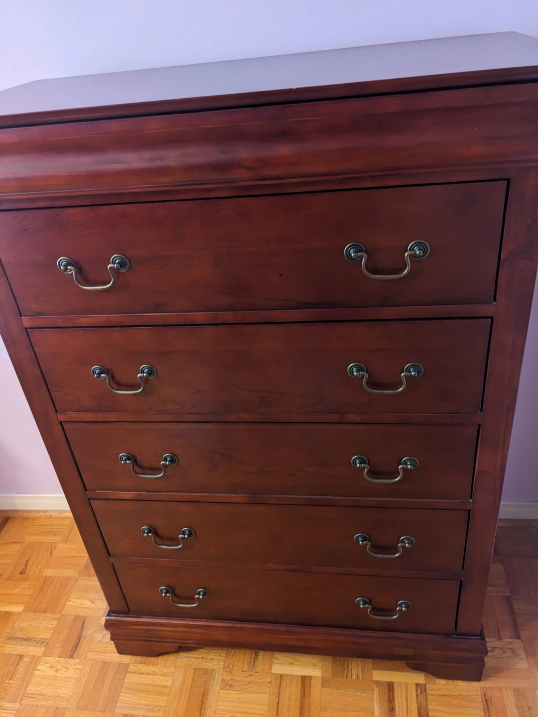 Dark Wood 5-Drawer Dresser - photo 2