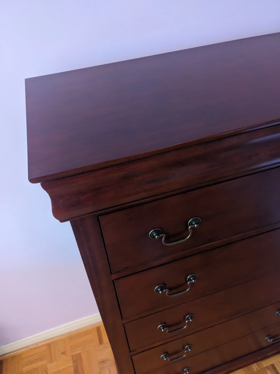 Dark Wood 5-Drawer Dresser - photo 3