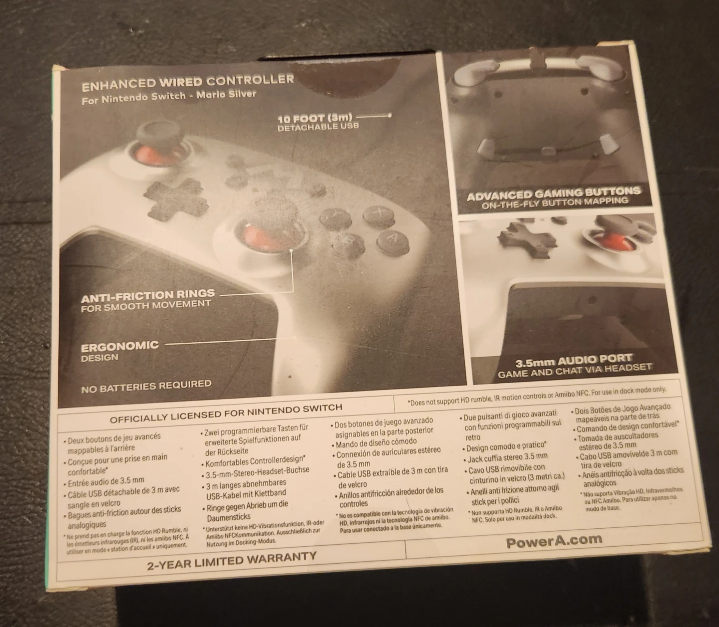 Nintendo Switch Super Mario Silver Wired Controller Sealed 🌱 - photo 3