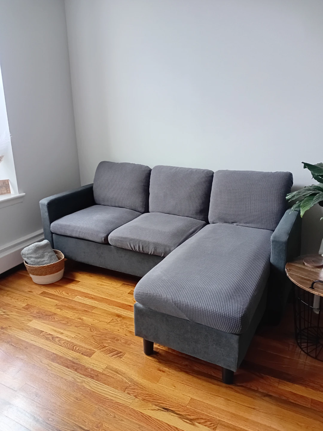 Gray Sectional Sofa with Chaise