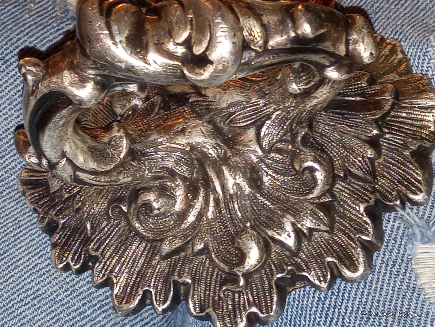 Ornate SilverPlate Victorian Era Handle from Serving Dish Dome - photo 3