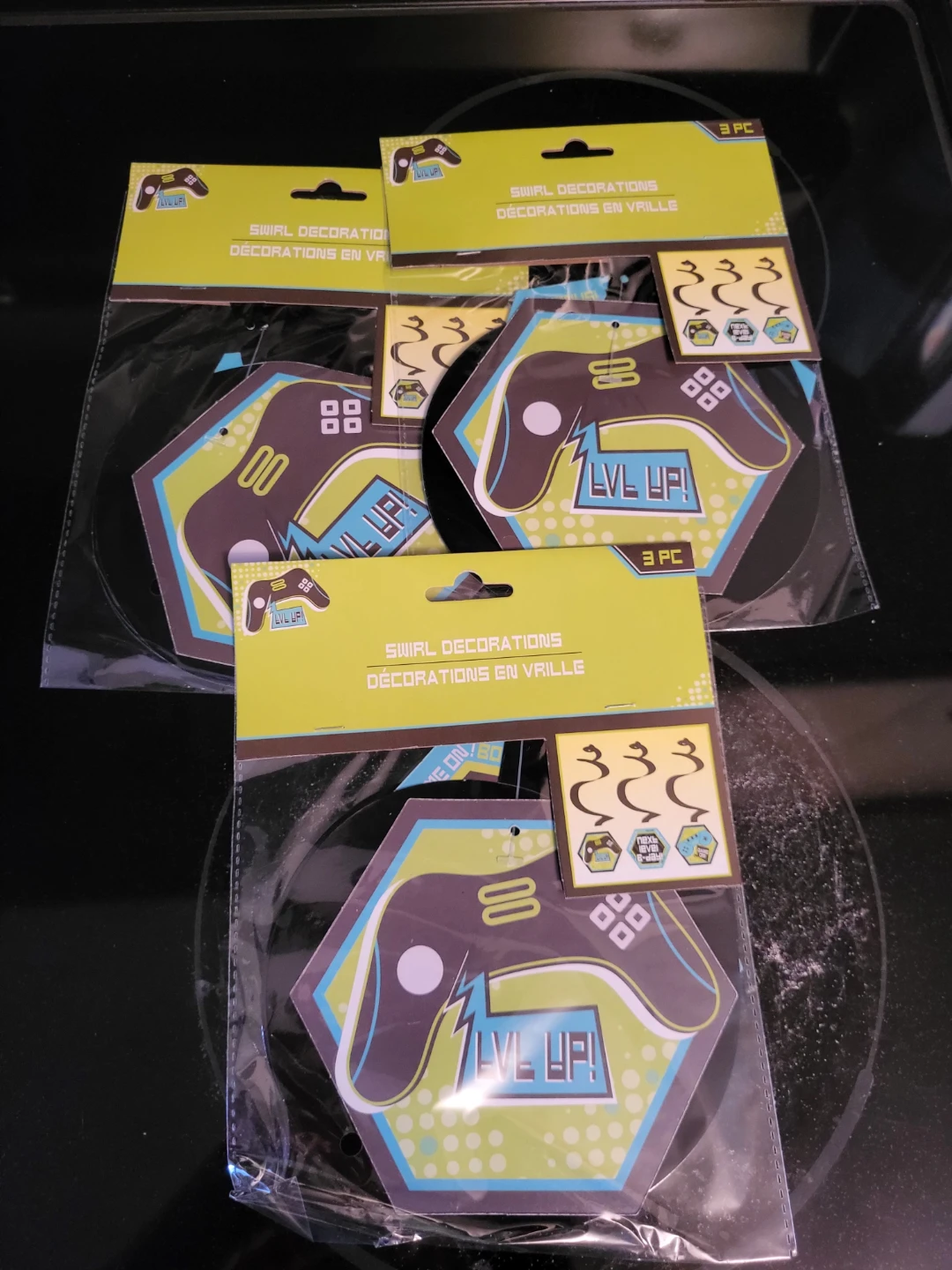 Party Swirl Decorations - Game Controller Theme