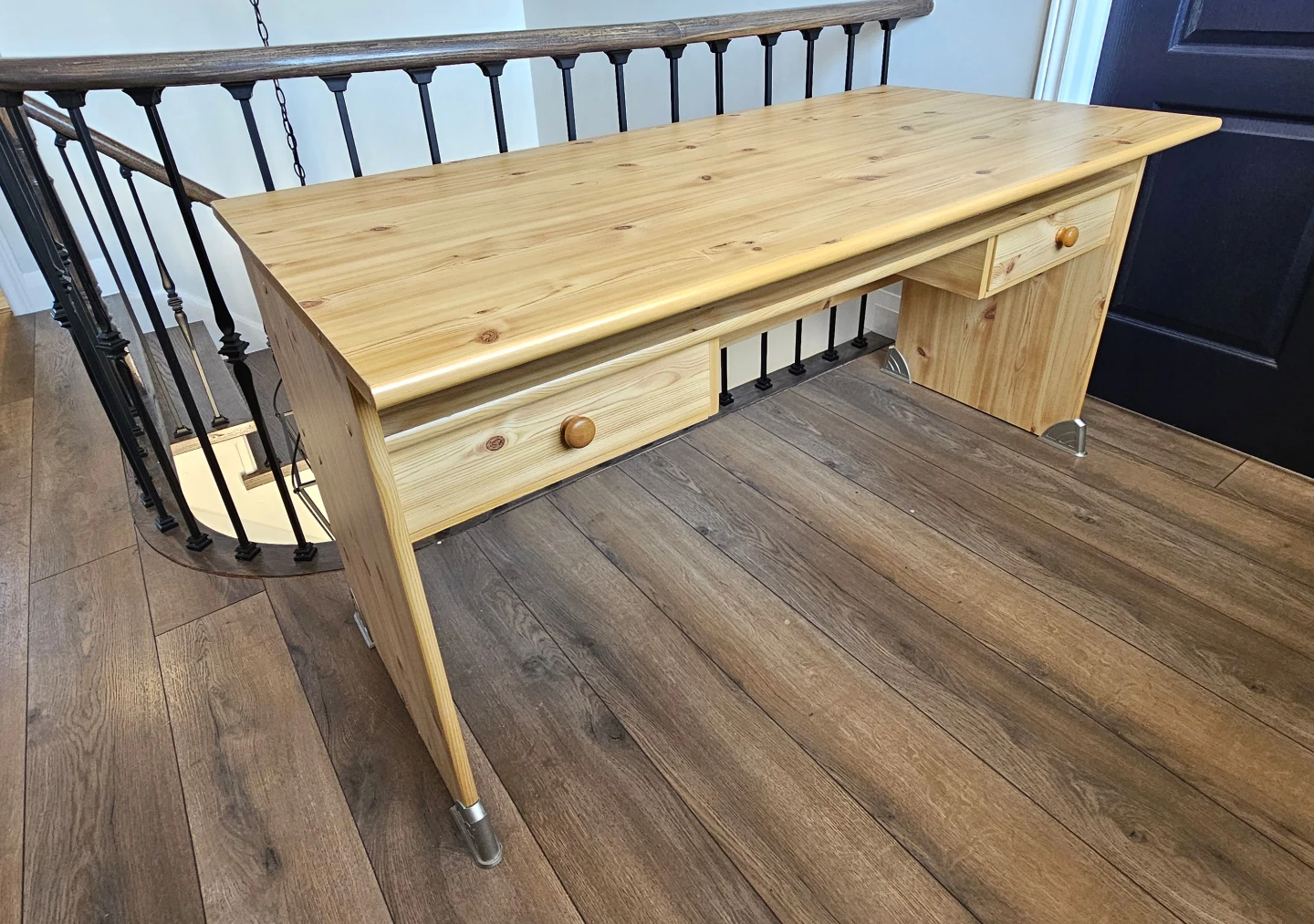 Wooden Desk with Two Drawers