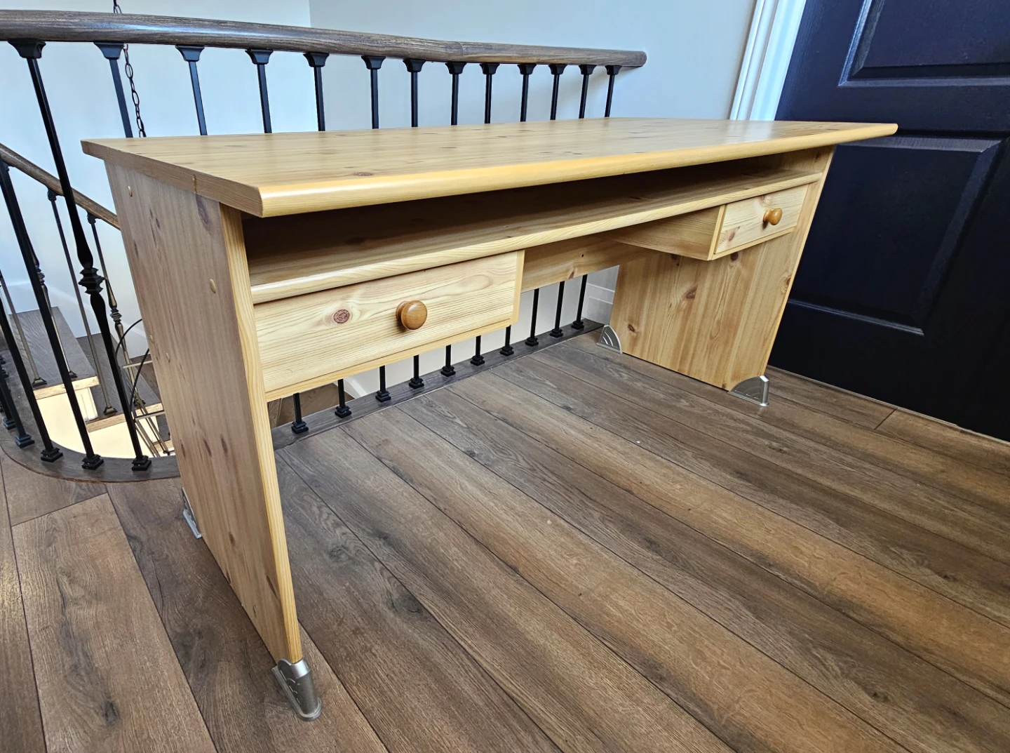 Wooden Desk with Two Drawers - photo 2