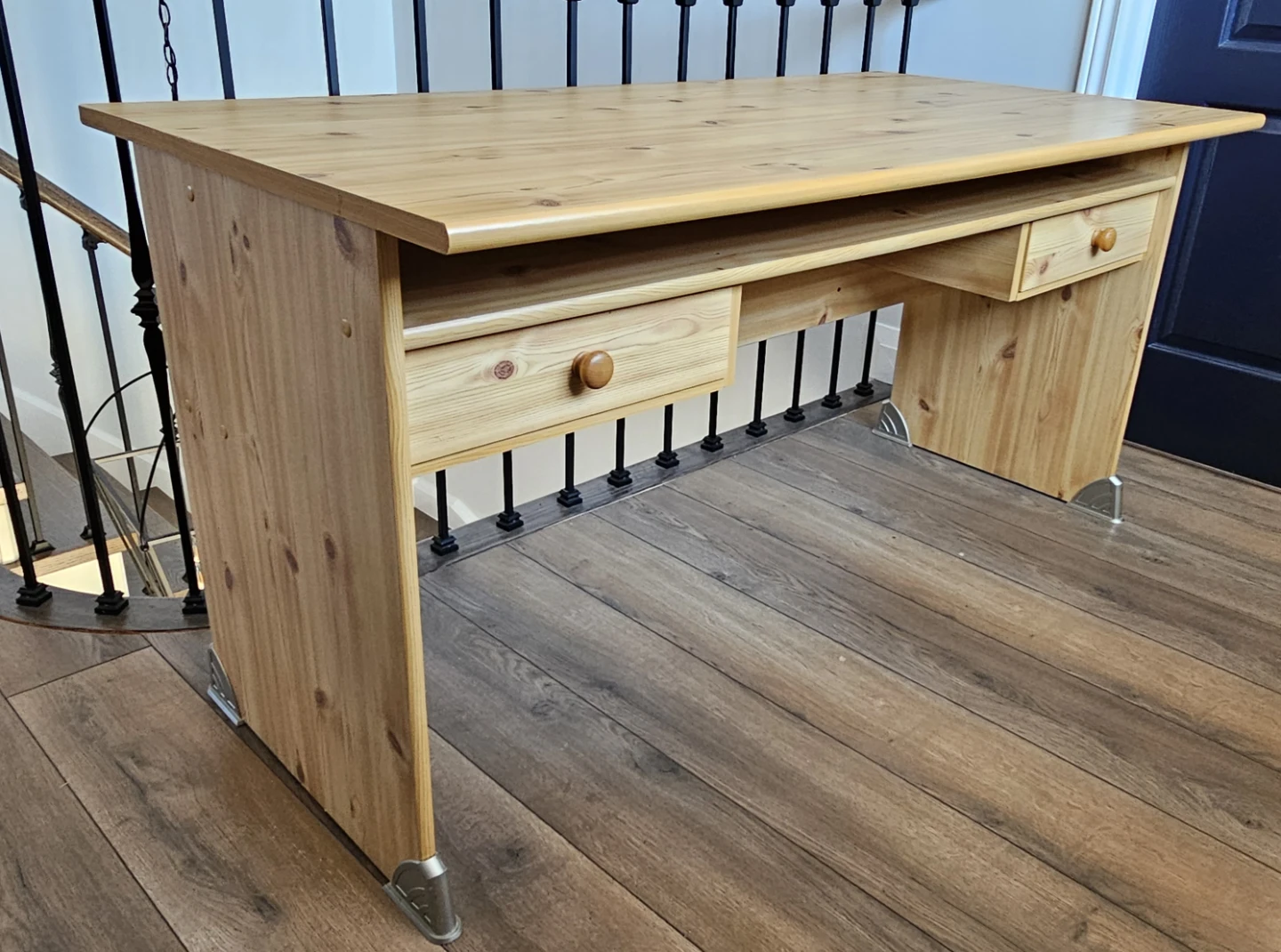 Wooden Desk with Two Drawers - photo 4