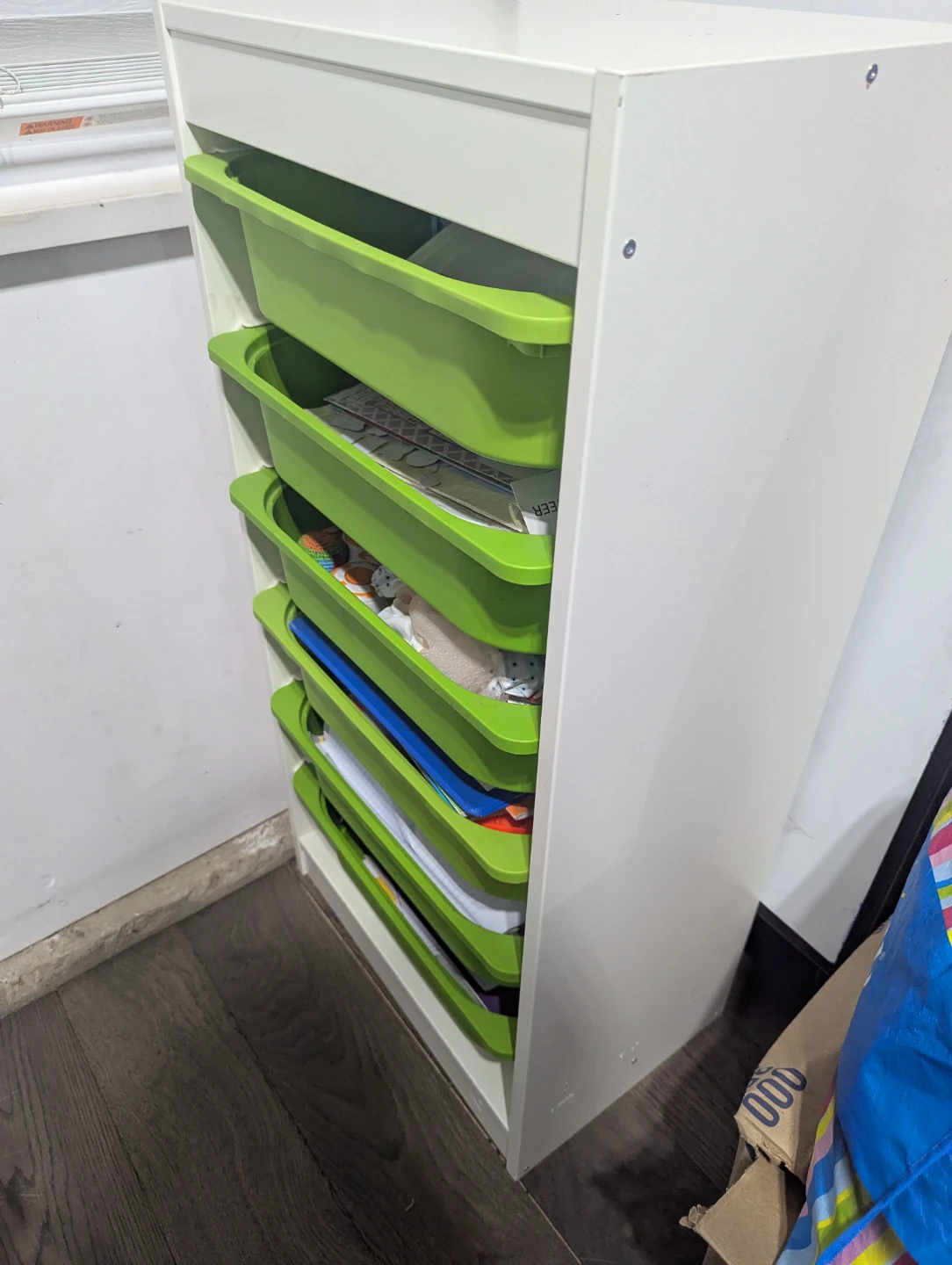 IKEA TROFAST Storage Unit with 6 Green Bins - photo 2