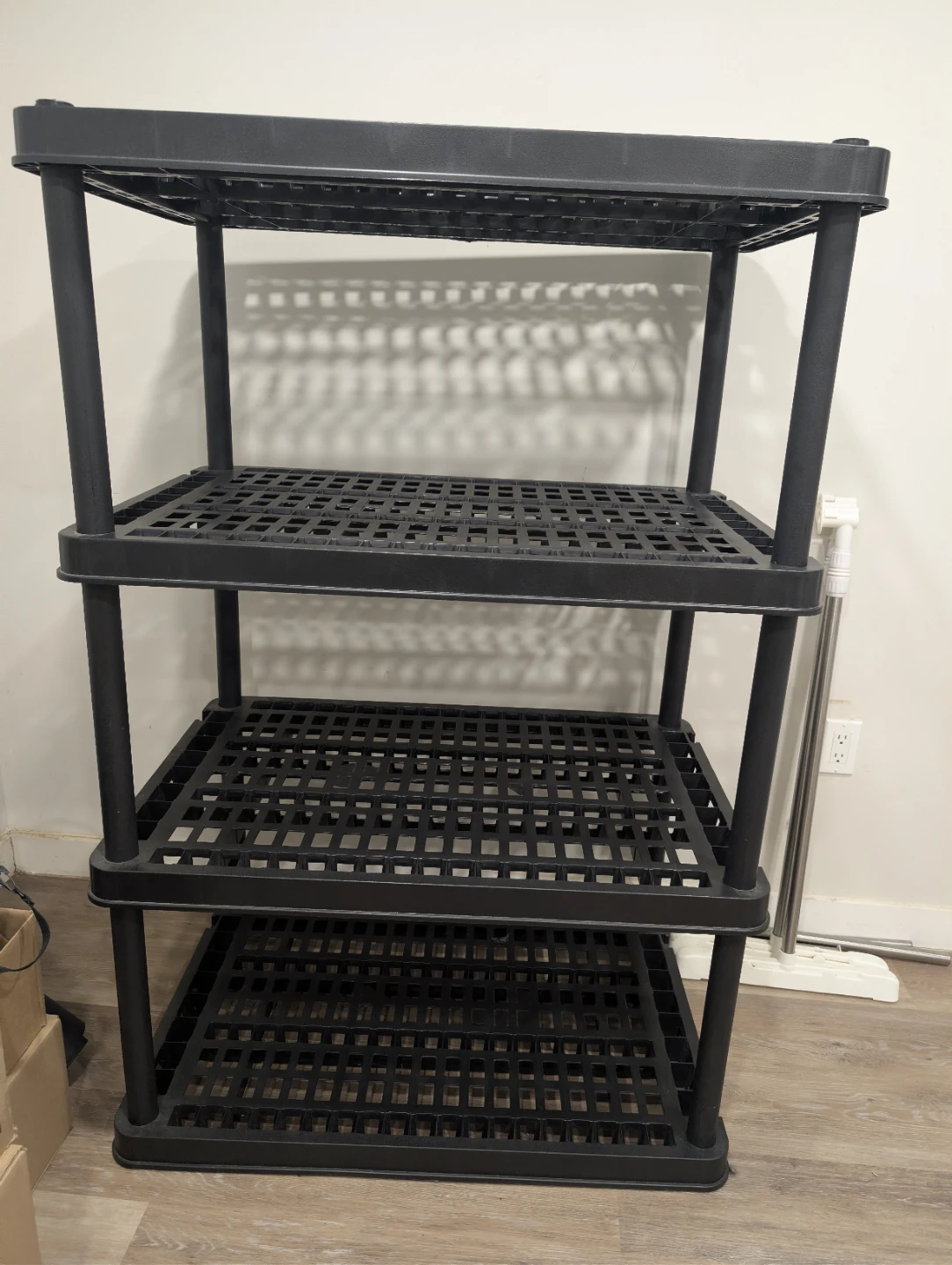 Black 5-Tier Plastic Shelving Unit - photo 2