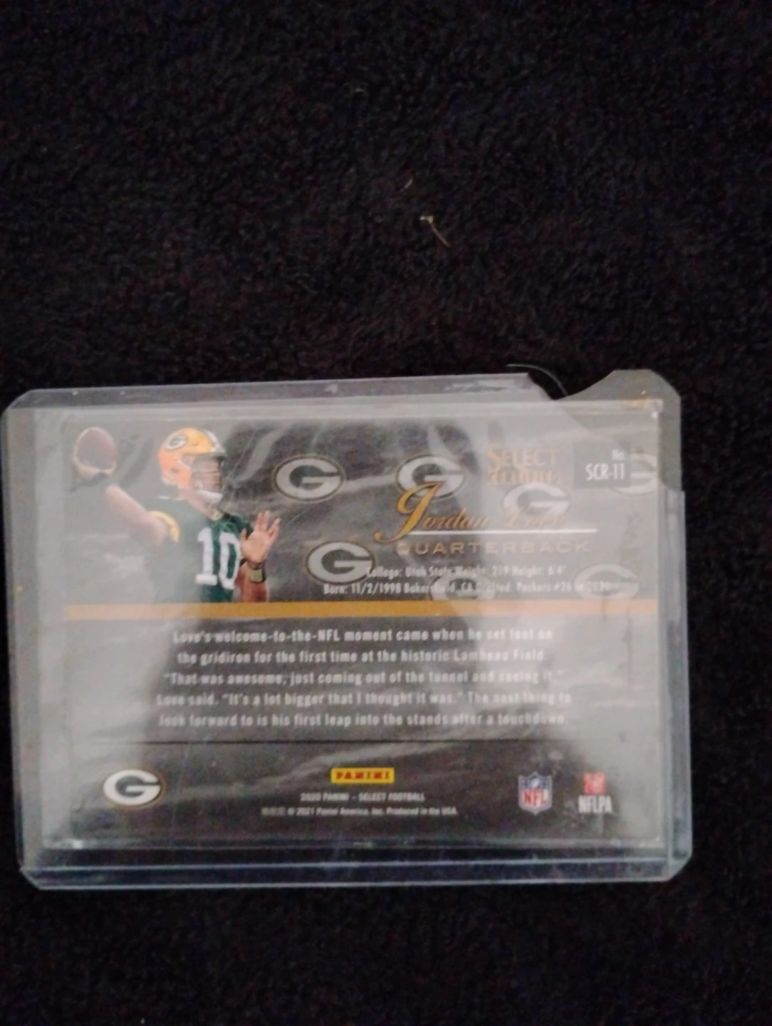 2020 Panini Select Football Jordan Love RC Rookie Card