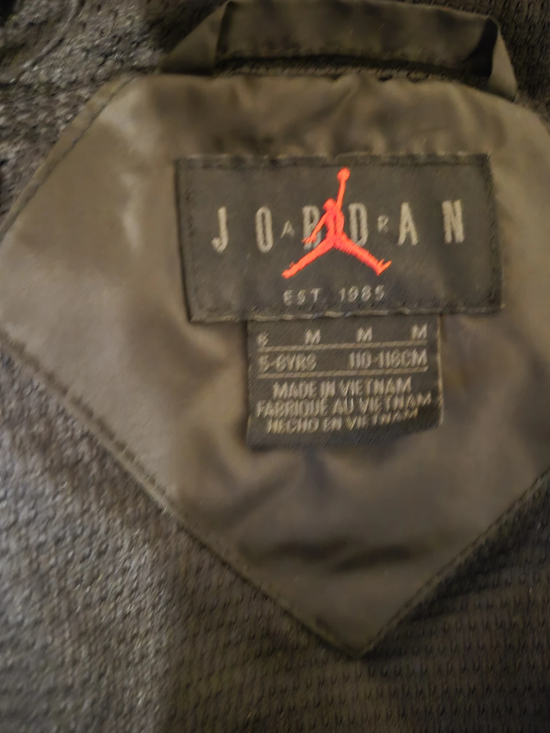 Jordan Black Windbreaker Jacket - Size M (5-6 yrs) - photo 3