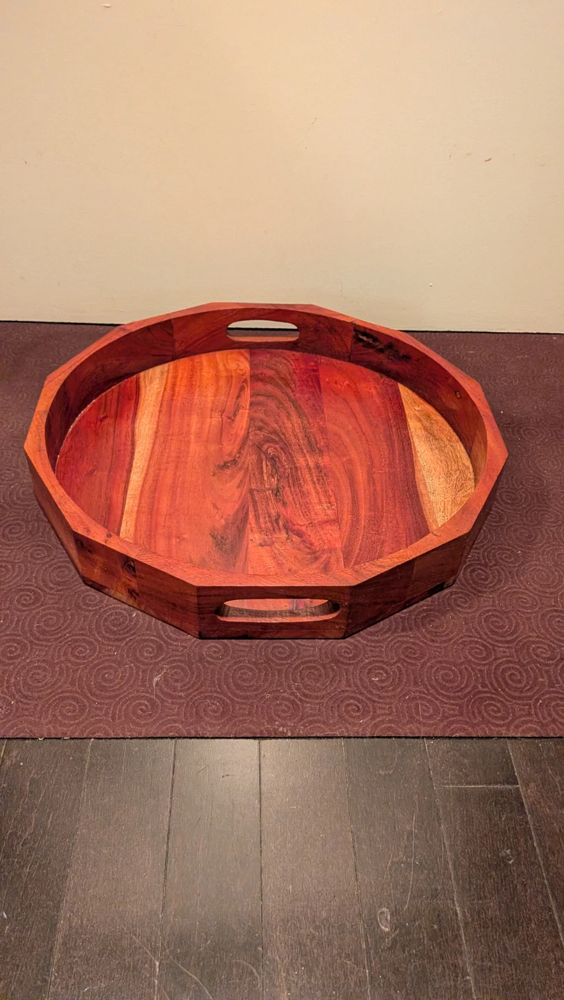 Beautiful Wooden Serving Tray, Bowl, Cookie - photo 5