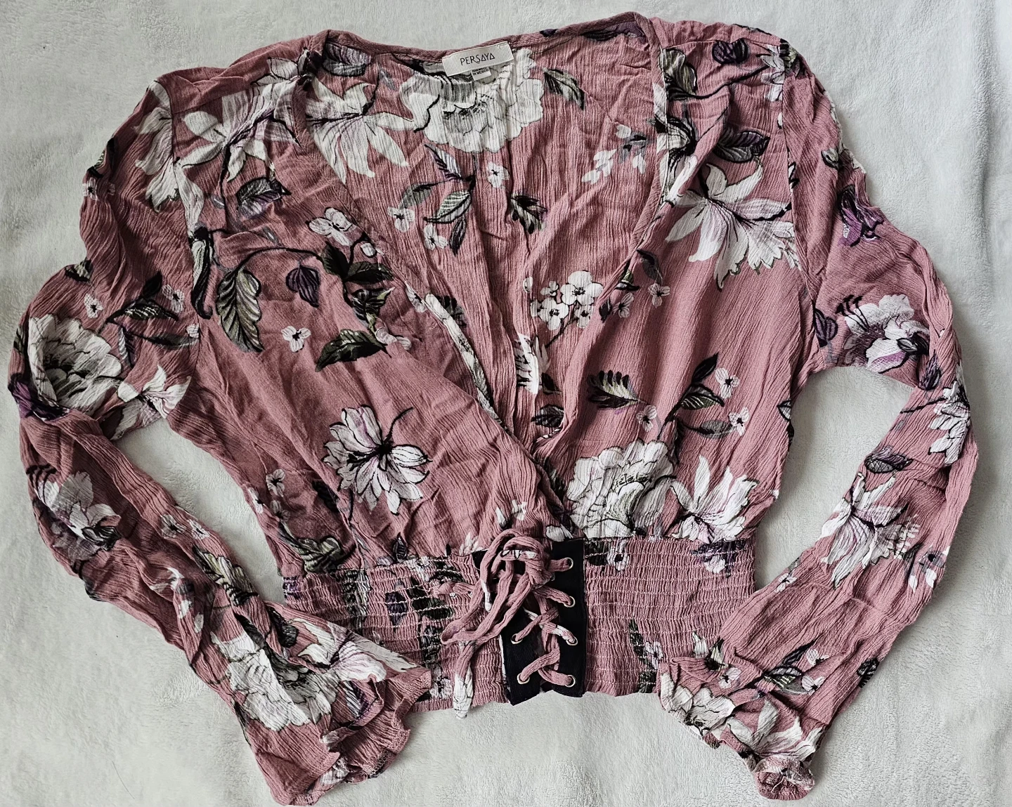 Persaya Floral Print Wrap Top
