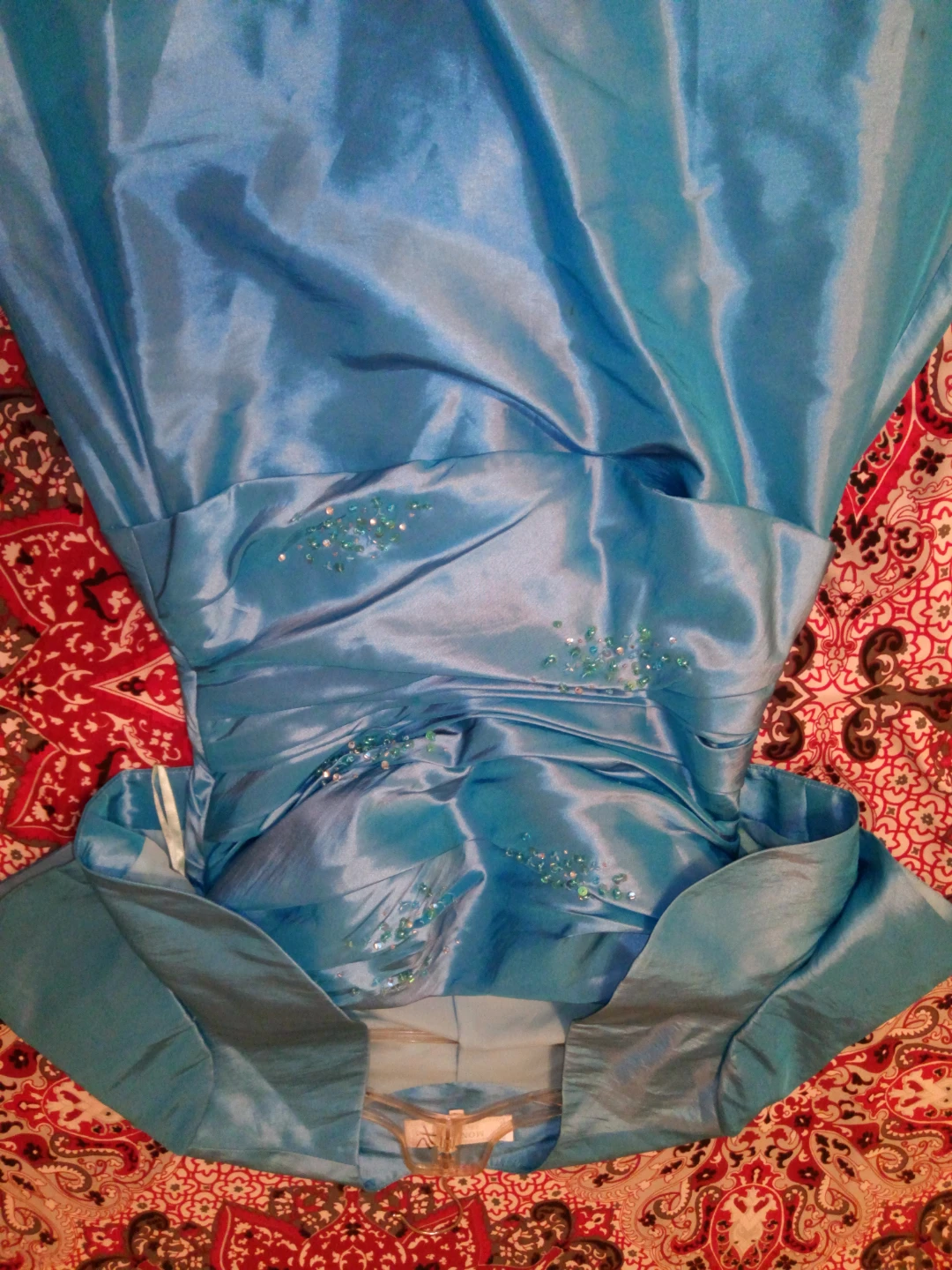 Monique's Blue Embellished Evening Gown - photo 2
