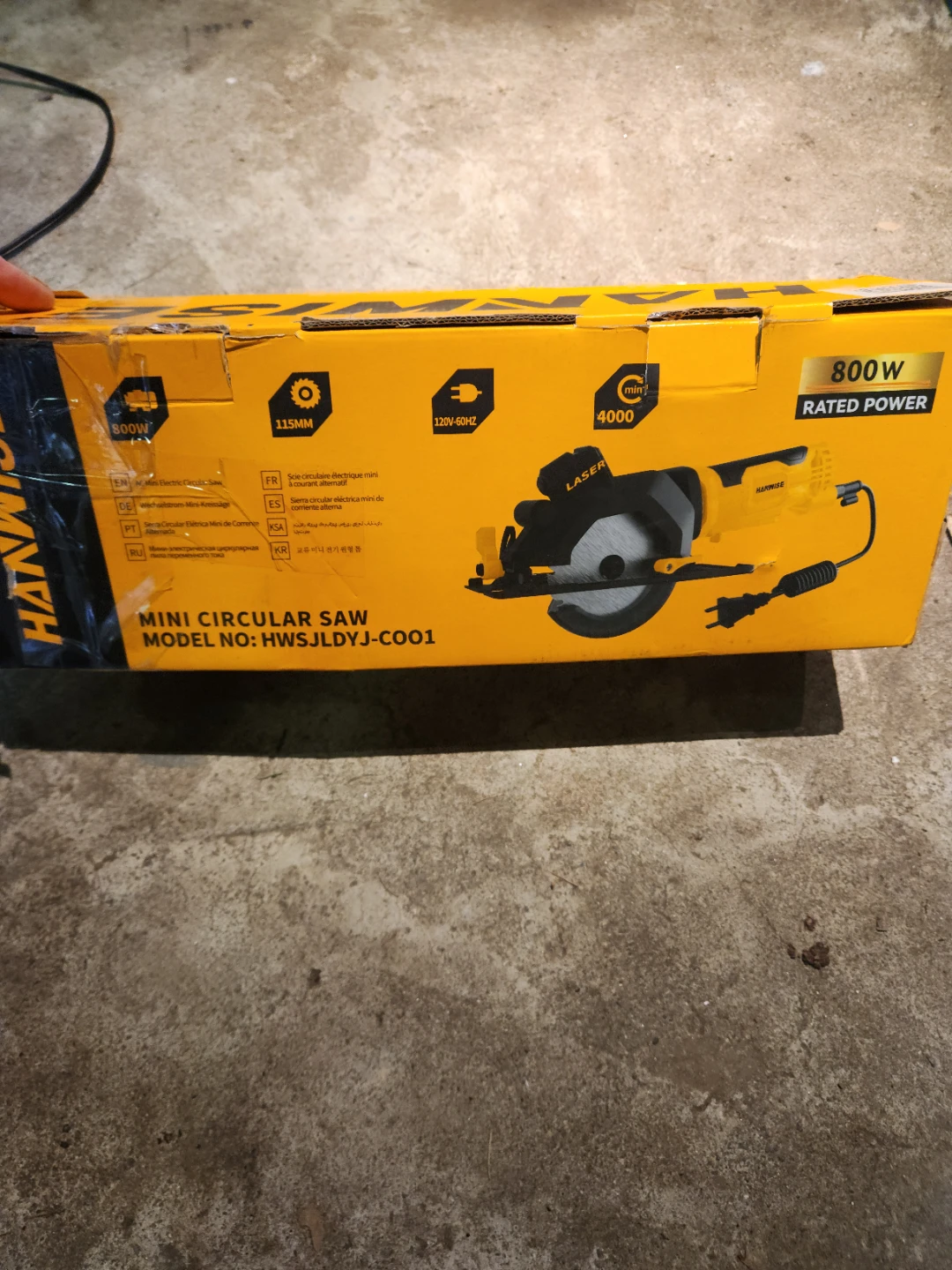 Mini Circular Saw 4-1/2” 800W Laser + 6 Blades NEW - photo 5