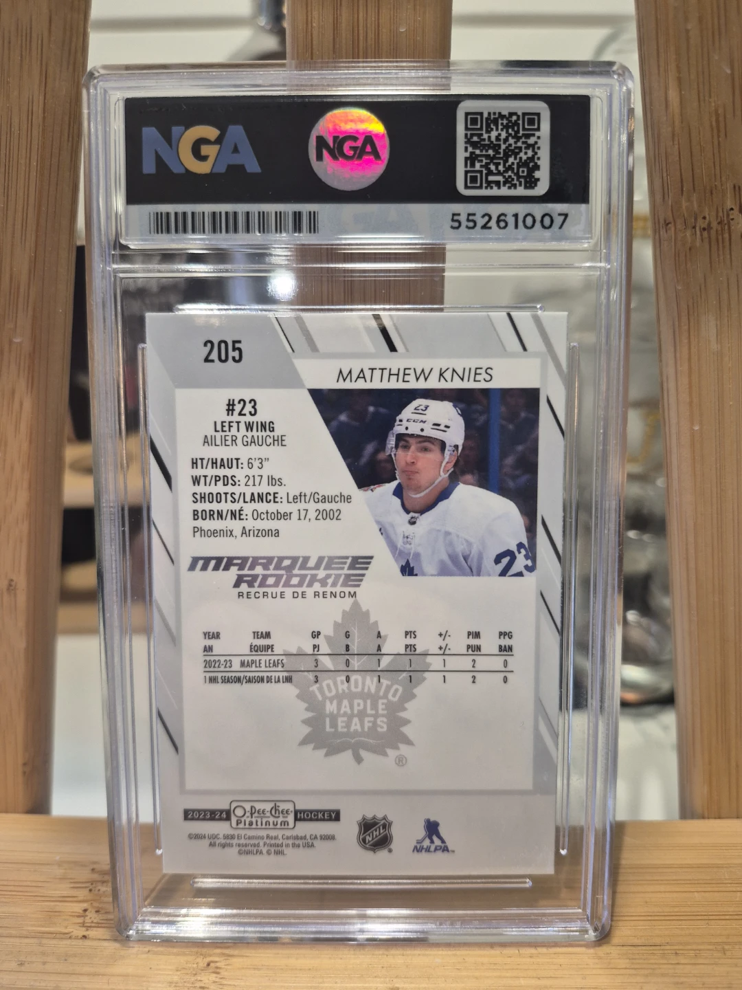 2023-24 Upper Deck Matthew Knies Rookie Platinum Graded 9 MINT - photo 2