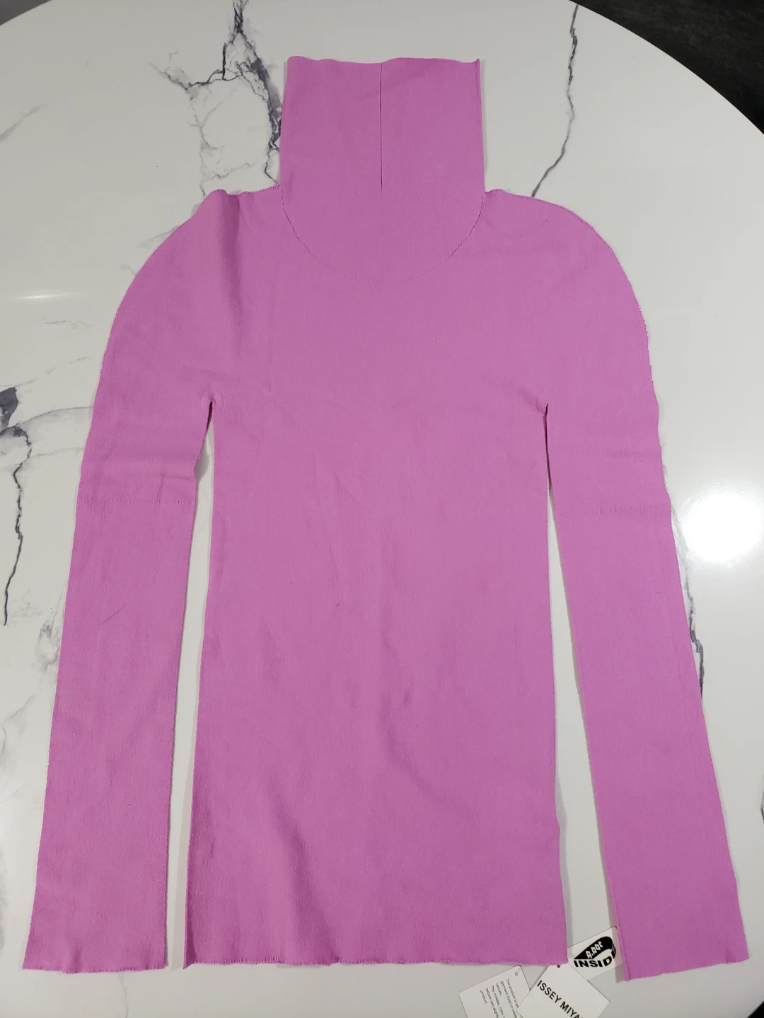 ISSEY MIYAKE pink Long Sleeve Turtleneck Top Size 2