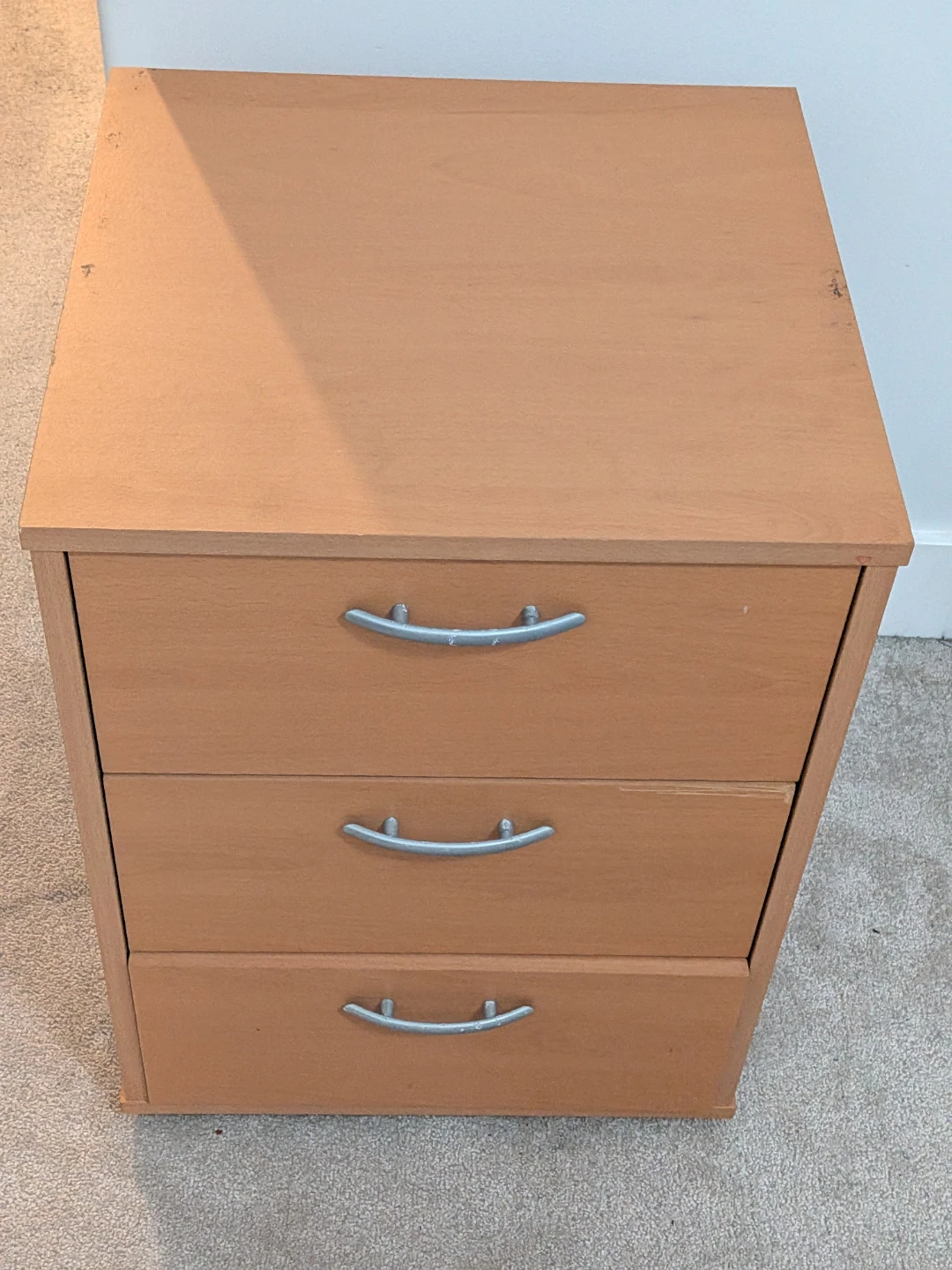 Light Wood 3-Drawer Cabinet