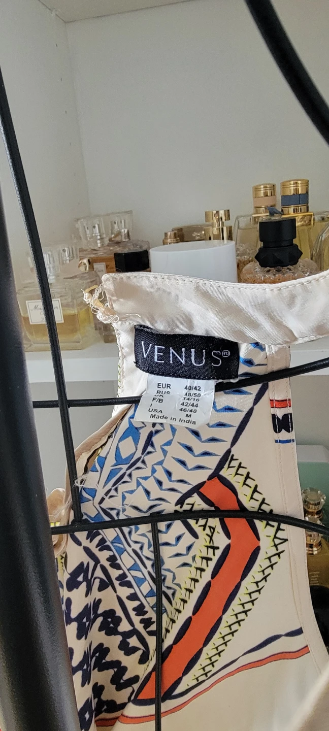 🌱 Venus Sleeveless Geometric Print Dress - Size Medium - photo 5