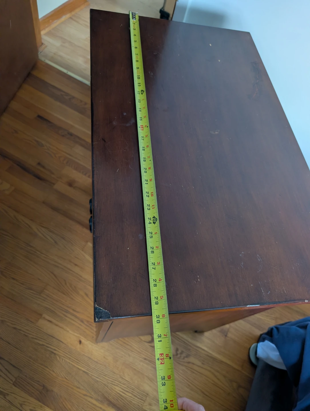 Wooden Nightstand with Drawer and Cabinet - photo 5