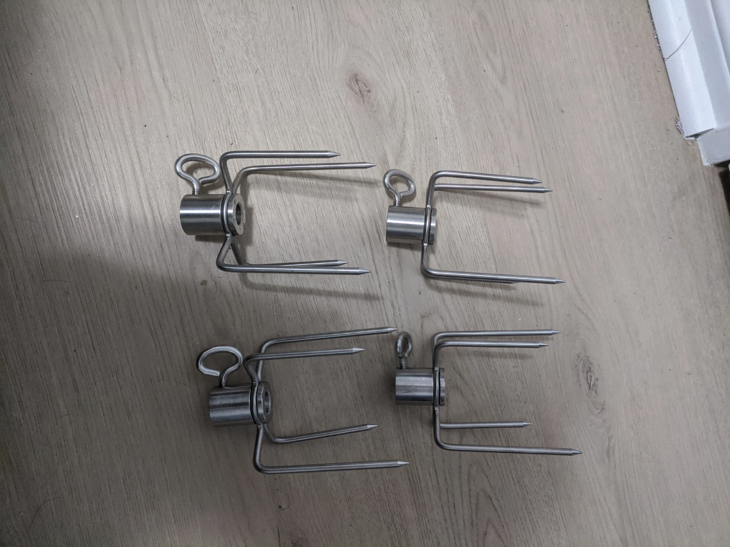 Set of 4 Stainless Steel Rotisserie Forks - photo 2