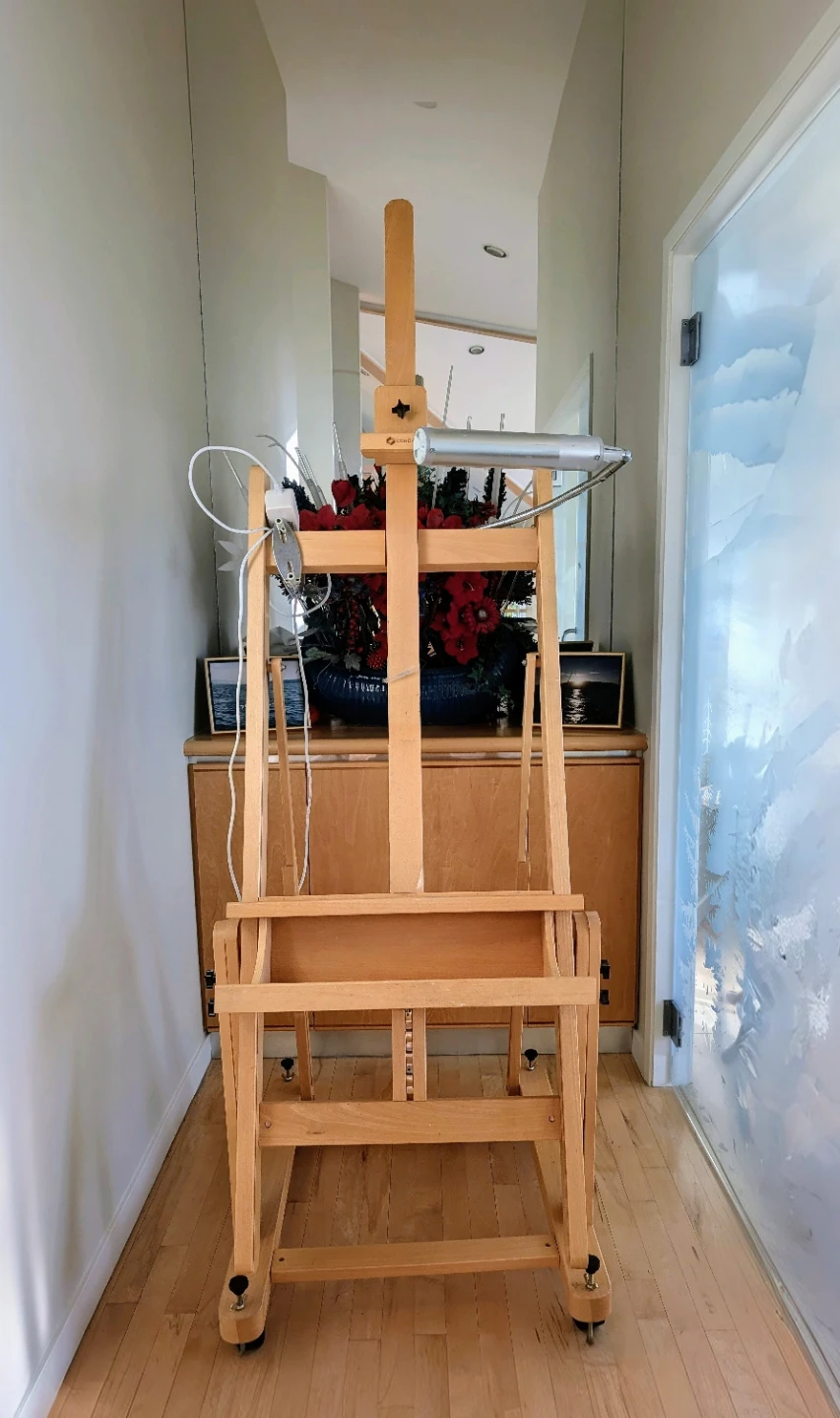 CONDA Wooden Art Easel with Lamp