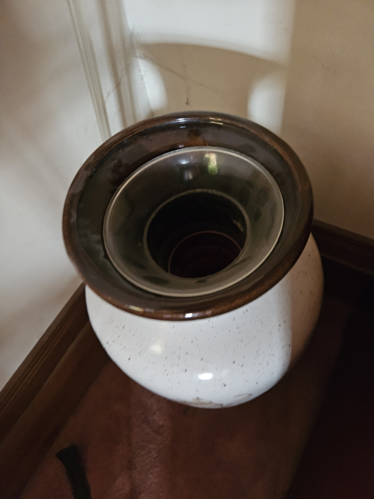 Large Ceramic Vase with Floral Design - photo 2