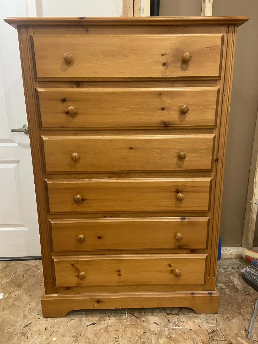 Solid Wood 6-Drawer Dresser