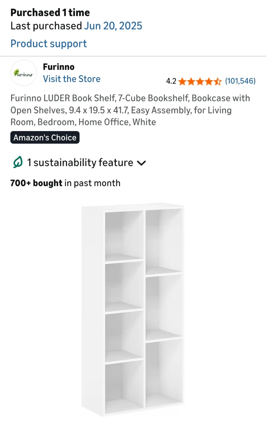 7-Cube Bookshelf - White - photo 2