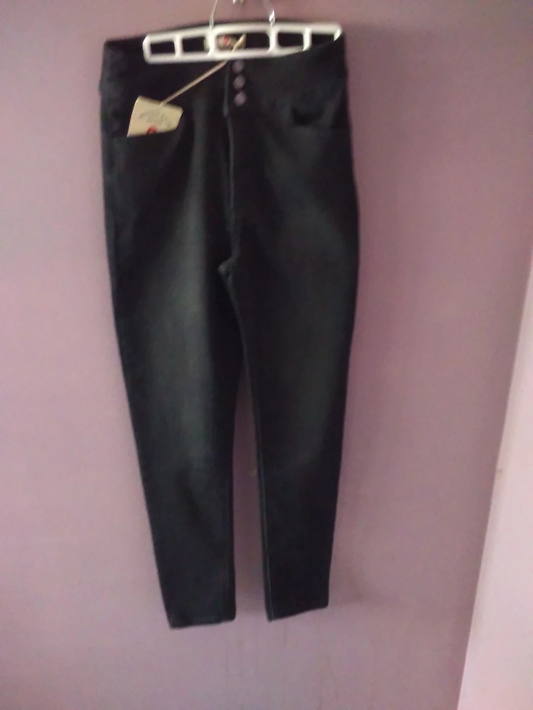 Jeans.  Skinny.  High Waisted. Black. Size 10, Long.