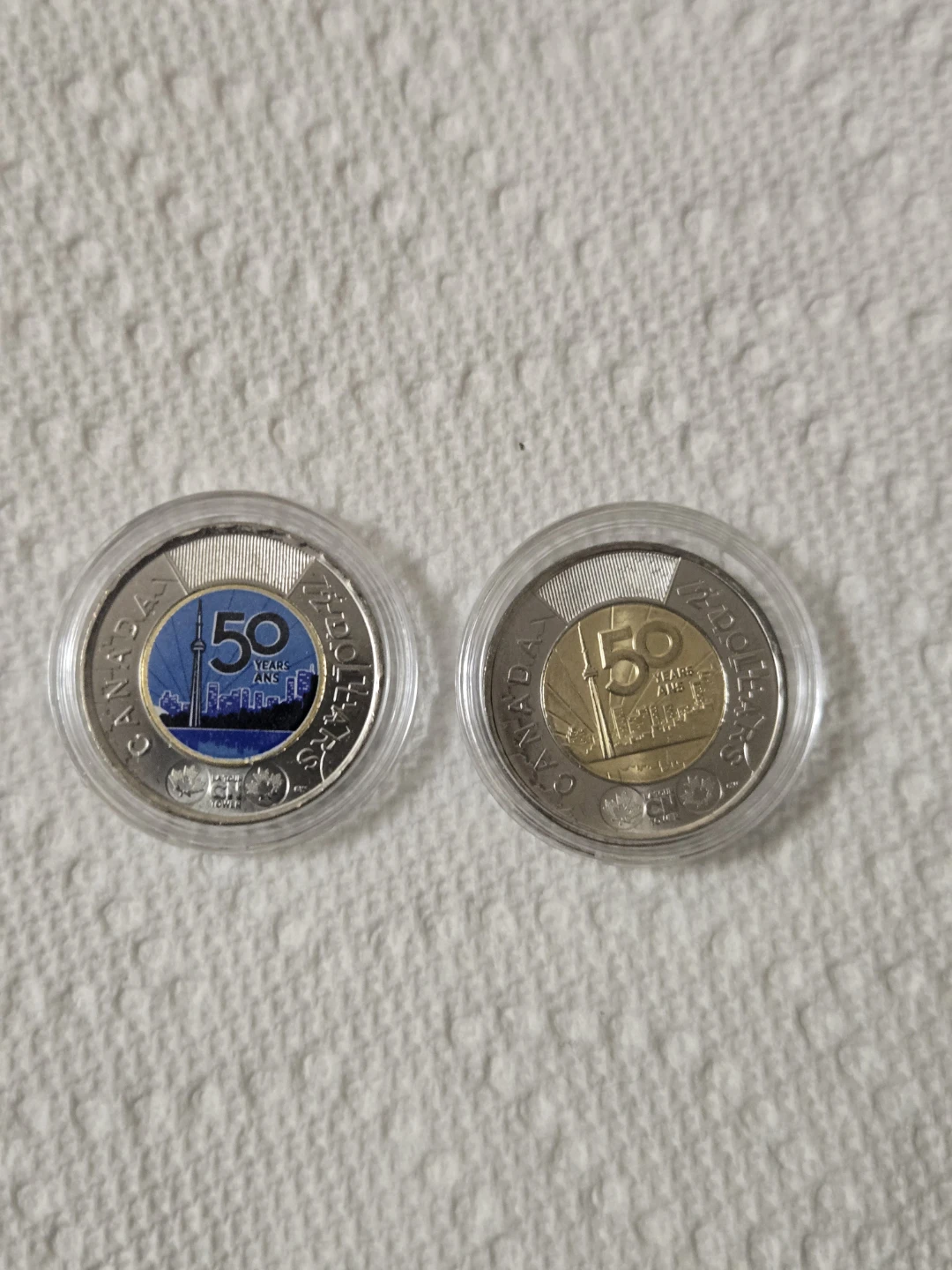CN Tower & 50 Years coin pair. - photo 2