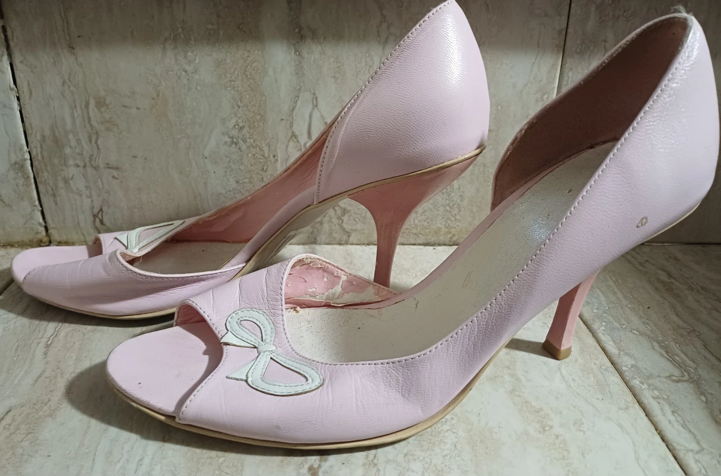 FREE Pink Bow Peep-Toe Heels - photo 2