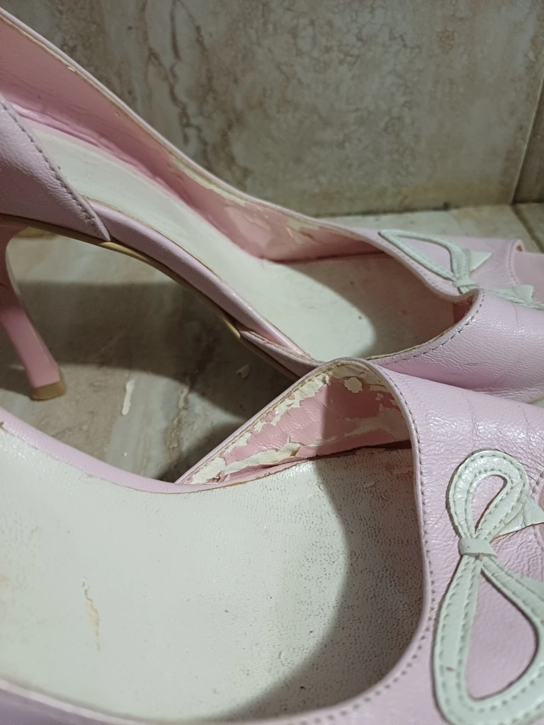 FREE Pink Bow Peep-Toe Heels - photo 3