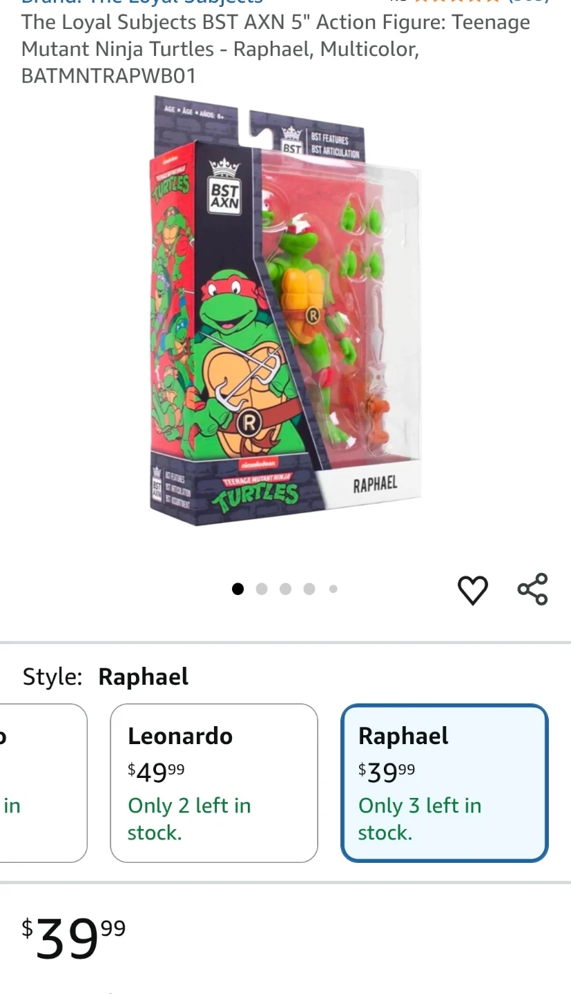 BST AXN Teenage Mutant Ninja Turtles Leonardo & Raphael - photo 2