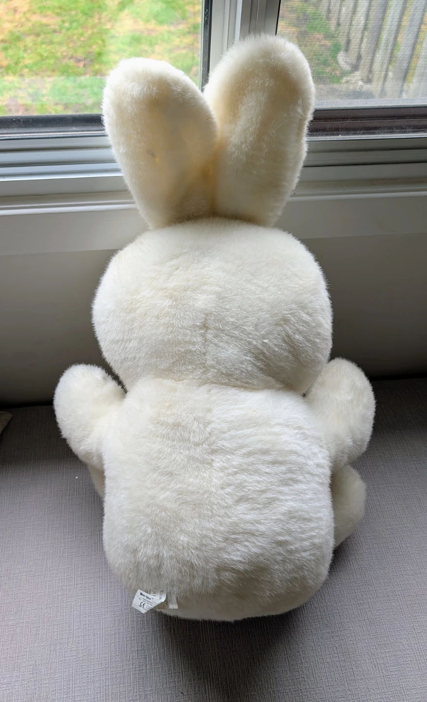 White Plush Large Spring Bunny Toy 1994 - photo 3