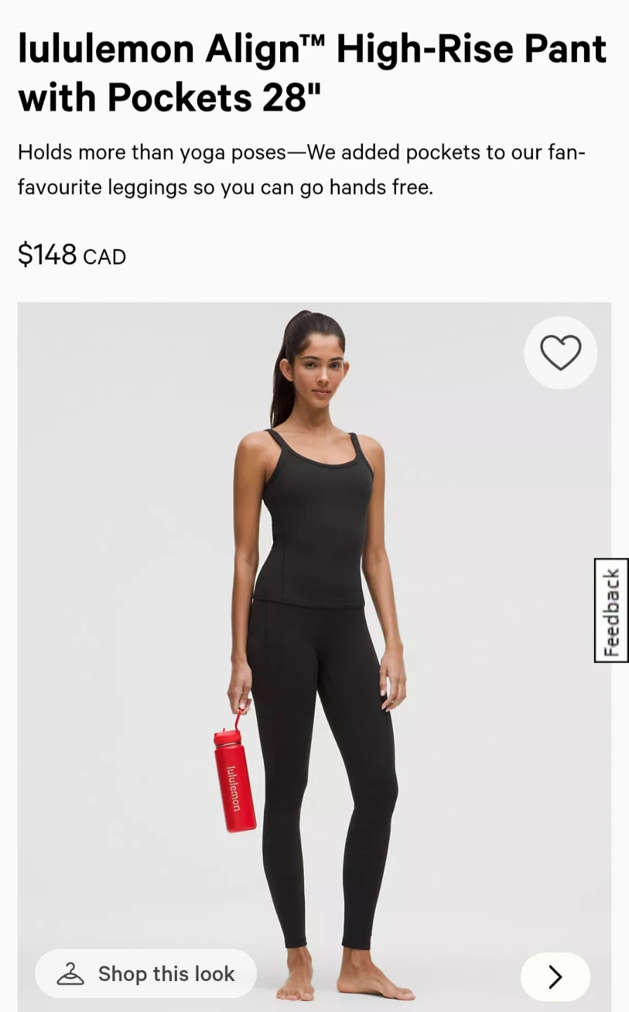 New Lululemon Align HR Pant with Pockets 28" (Black) - Size 4&8 - photo 2