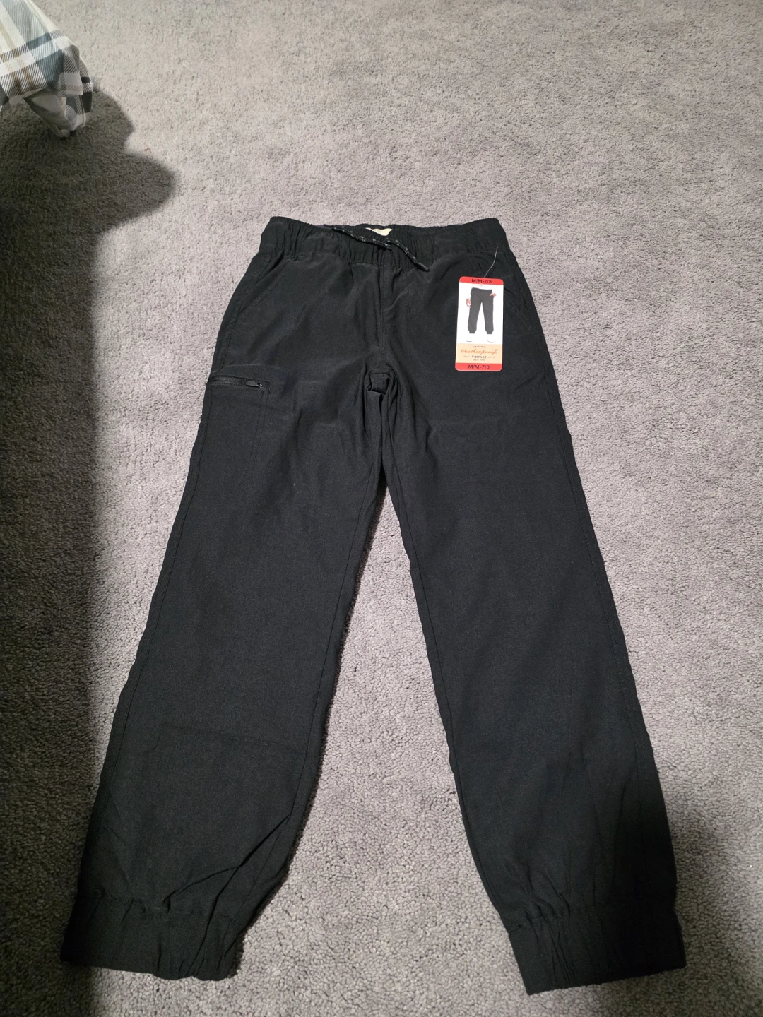 Boys' Black Jogger Pants M/M-7/8