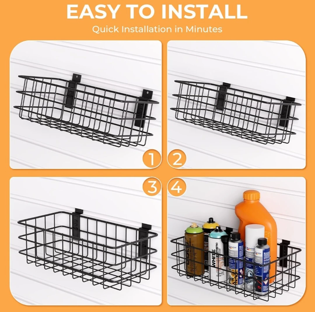 Heavy Duty Slatwall Hooks and Baskets Set - photo 2