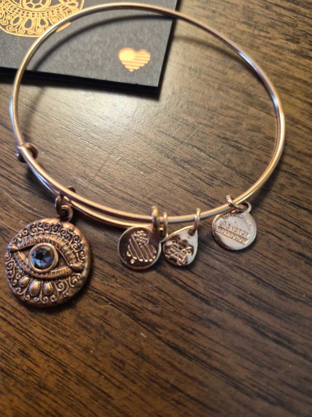 Alex and Ani Evil Eye Charm Bangle Bracelet - photo 3