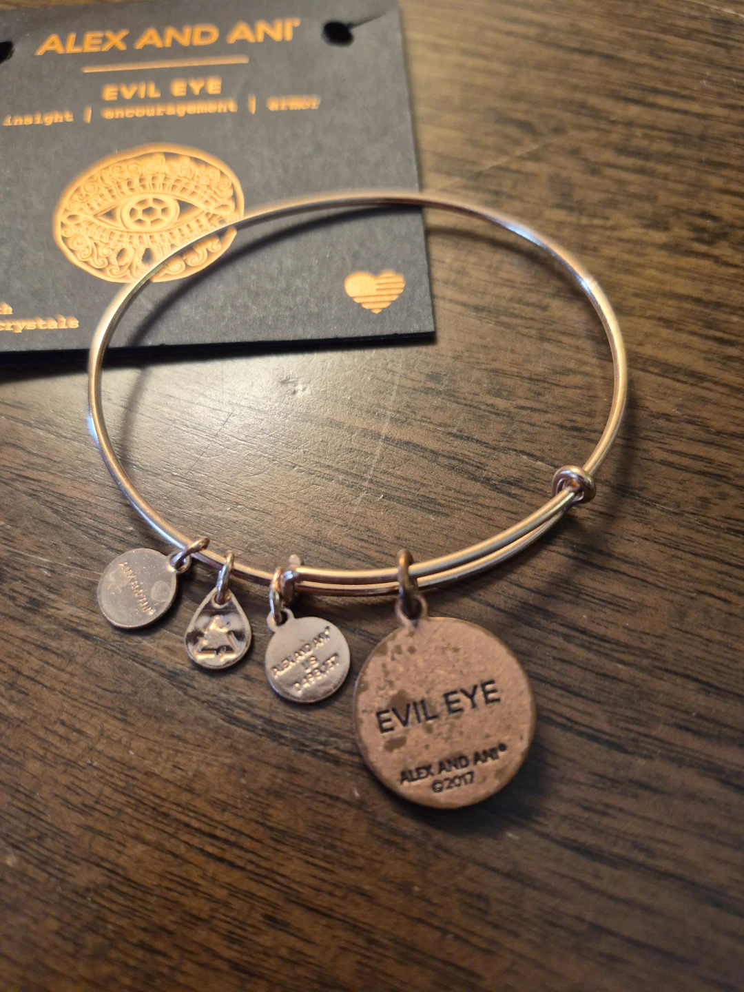Alex and Ani Evil Eye Charm Bangle Bracelet - photo 4
