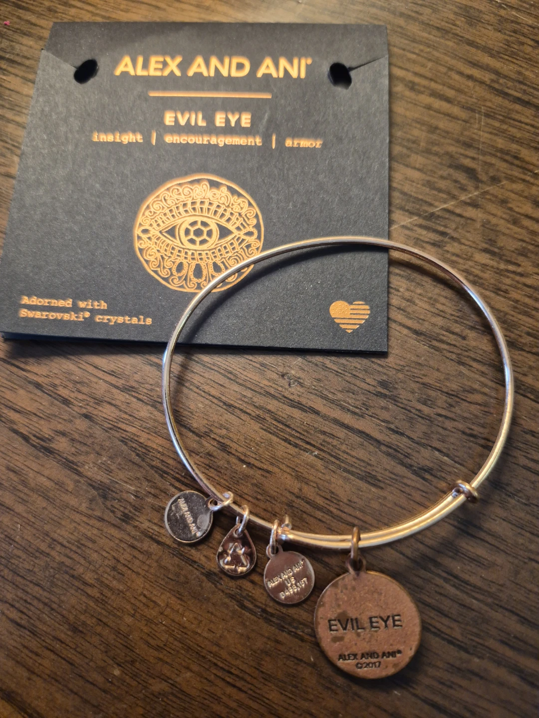 Alex and Ani Evil Eye Charm Bangle Bracelet - photo 5