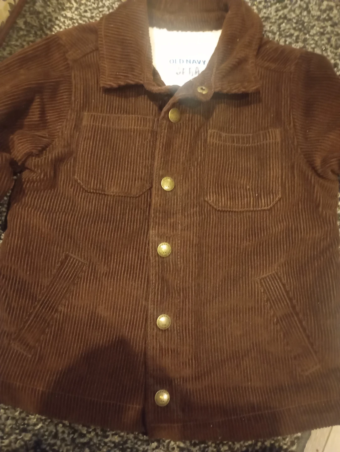 Old Navy Brown Corduroy Sherpa Lined Jacket Size 3T
