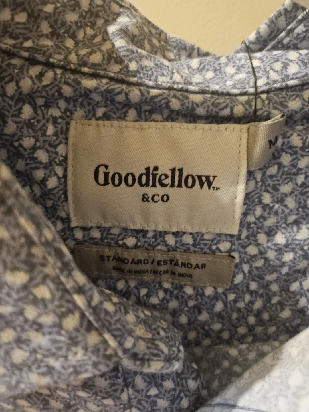 Goodfellow & Co Blue Micro Floral Shirt