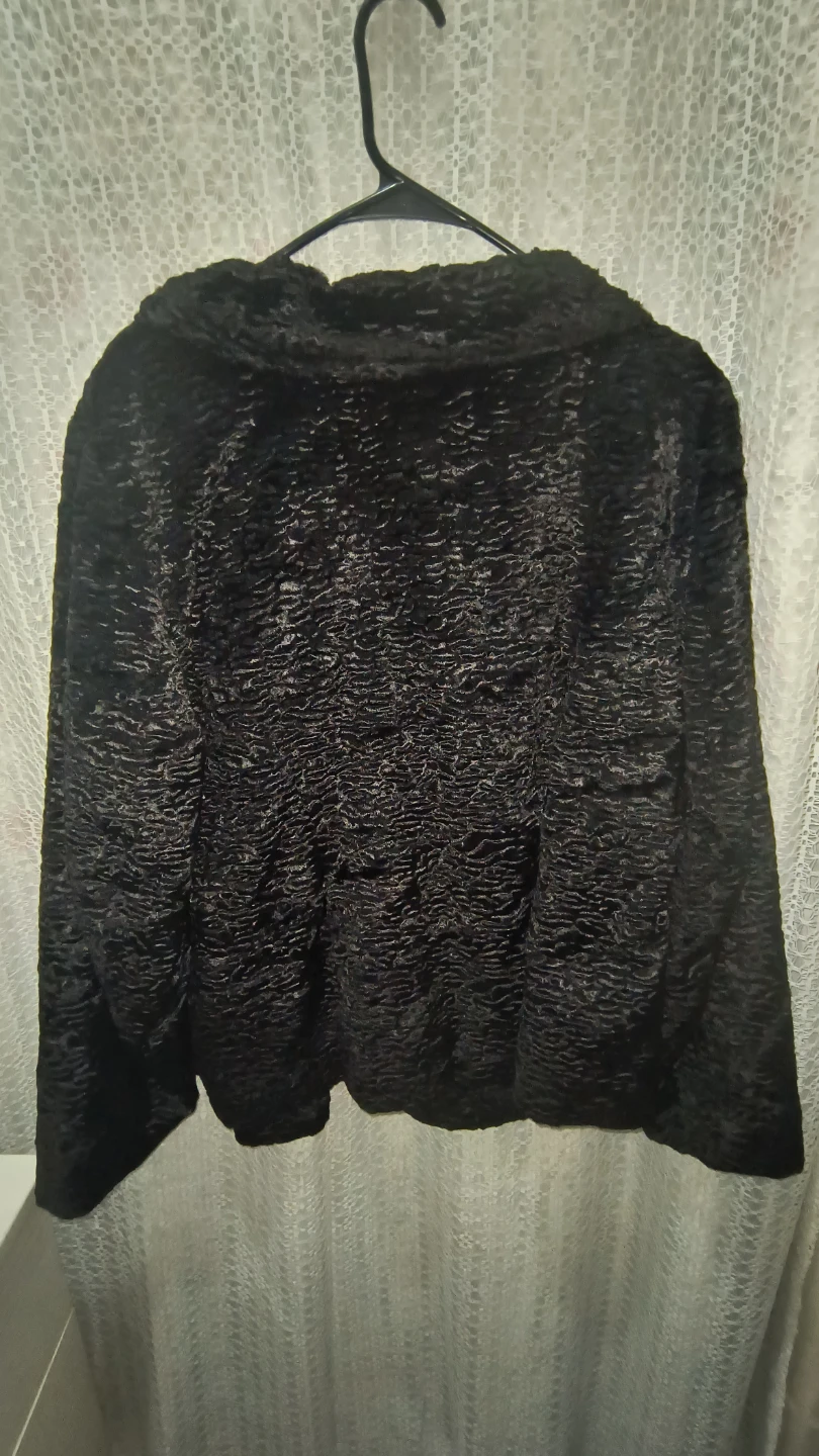 Alfani Woman Black Faux Fur Jacket 18W