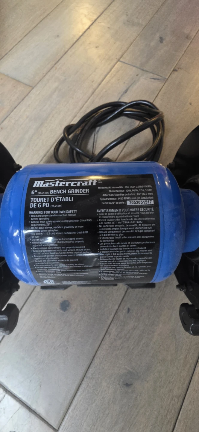 Mastercraft 6" Bench Grinder - photo 2