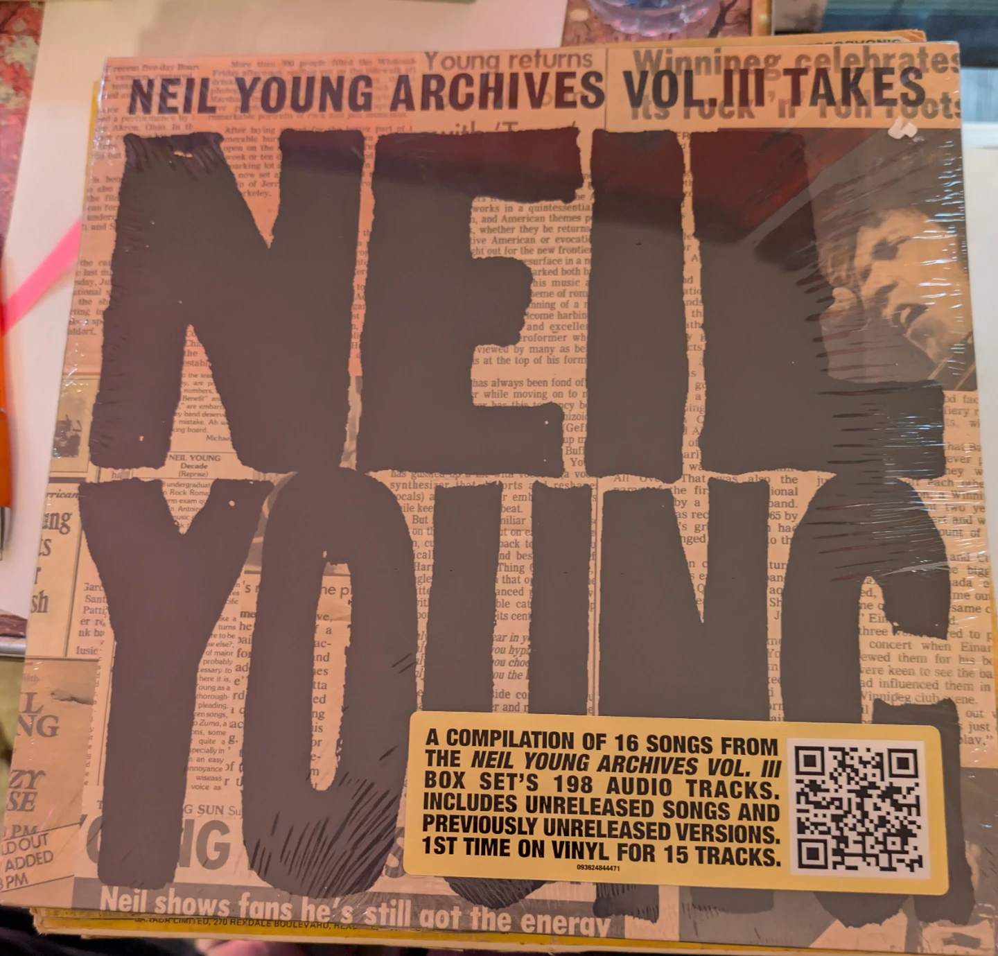 Neil Young Archives Vol. III Vinyl Record